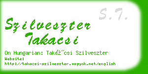 szilveszter takacsi business card